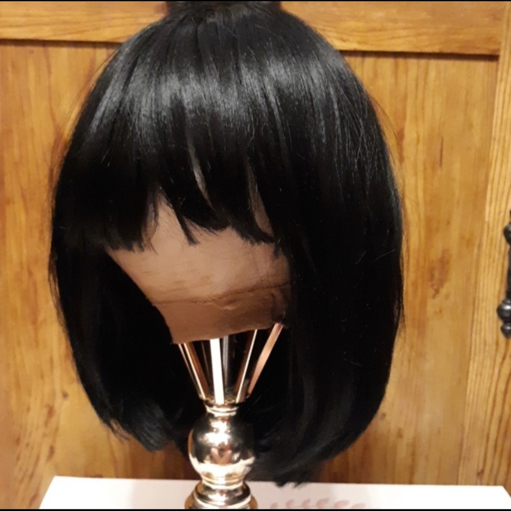 Black bob wig